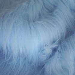 Baby Blue Luxury Long Haired Faux Fur Fabric