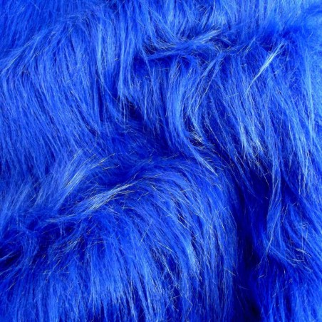 Cobalt Luxury Long Haired Faux Fur Fabric