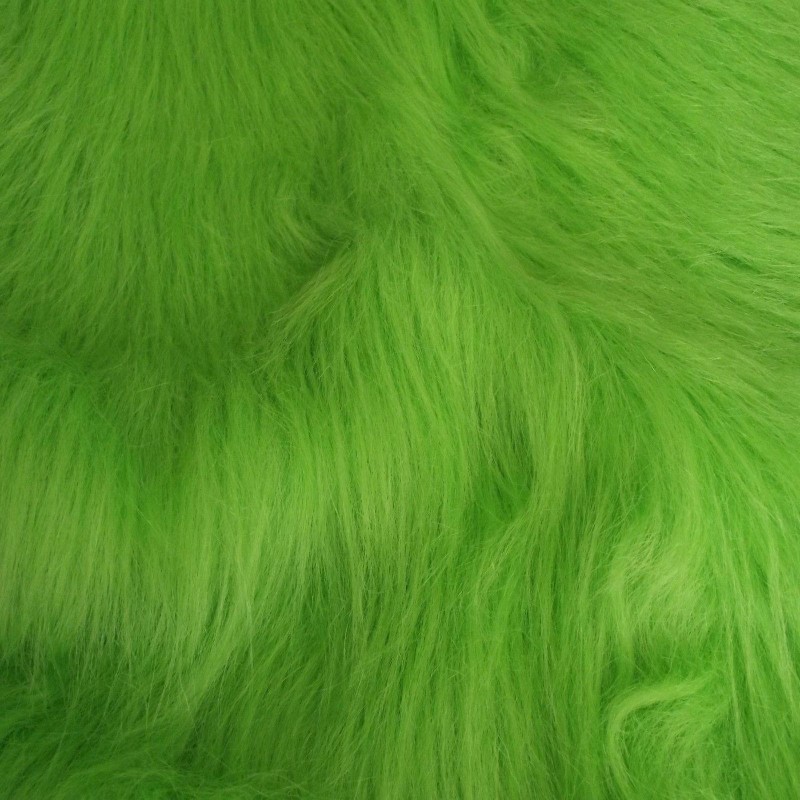 Lime Luxury Long Haired Faux Fur Fabric