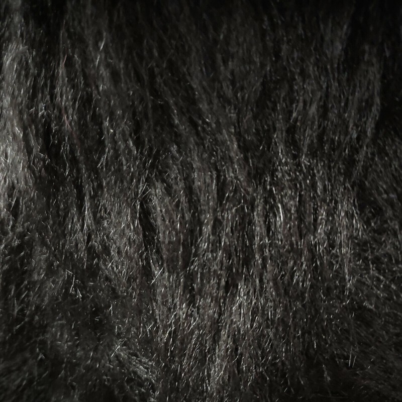 Black Luxury Long Haired Faux Fur Fabric