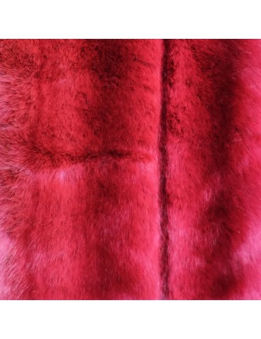 Crimson Two Tone Super Luxury Faux Fur Fabric