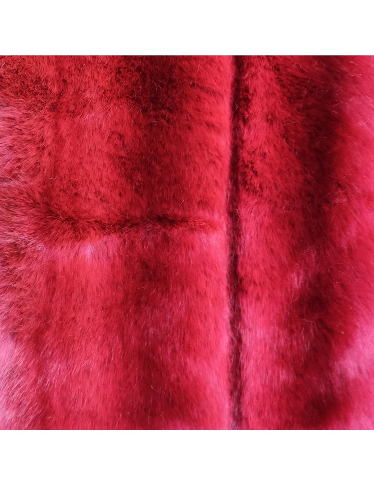 Crimson Two Tone Super Luxury Faux Fur Fabric