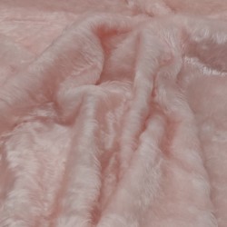 Baby Pink Standard Short Pile Faux Fur Fabric