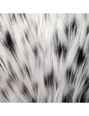 Black & White Spot Super Luxury Faux Fur Fabric