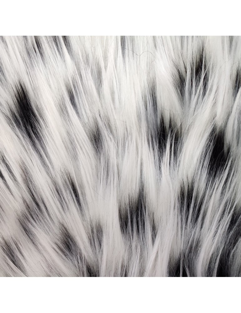 Black & White Spot Super Luxury Faux Fur Fabric