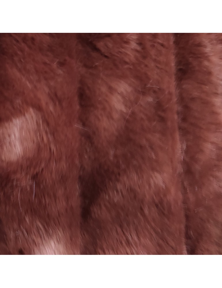 Copper 2" Vertical Groove Super Luxury Faux Fur Fabric