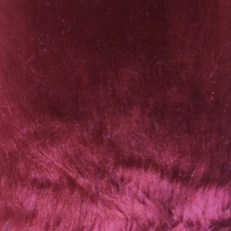 Burgundy Standard Short Pile Faux Fur Fabric