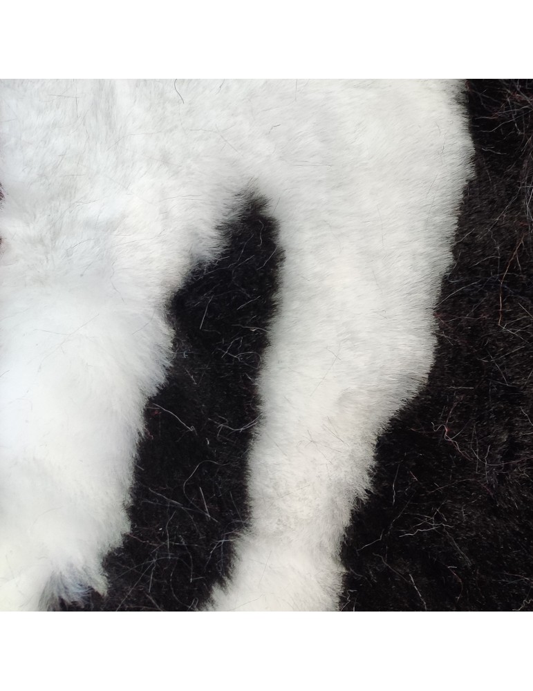 Black & White Super Luxury Faux Fur Fabric