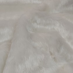 White Standard Short Pile Faux Fur Fabric