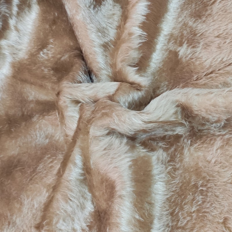 Camel Standard Short Pile Faux Fur Fabric