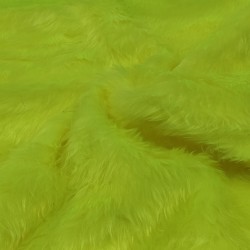 Flo Yellow Standard Short Pile Faux Fur Fabric
