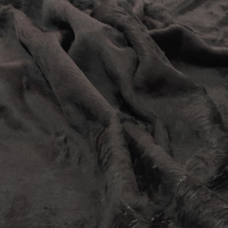 Black Premium Short Pile Faux Fur Fabric