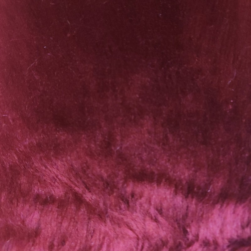 Burgundy Premium Short Pile Faux Fur Fabric