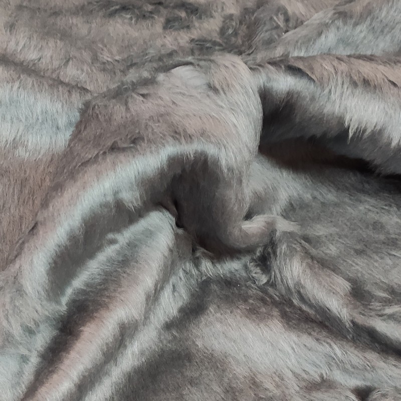 China Blue Premium Short Pile Faux Fur Fabric
