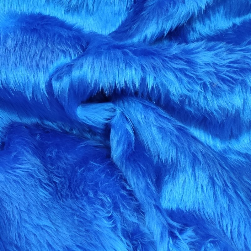 Cobalt Premium Short Pile Faux Fur Fabric