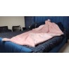 Baby Pink Long Hair 2 Inch With Baby Pink Suede Lining High Quality Super Deluxe Throw