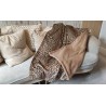 Tan Leopard Faux Fur With Tan Lining High Quality Super Deluxe Throw