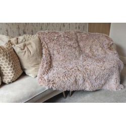 Mongolian Tan & White With Oatmeal Lining High Quality Super Deluxe Throw