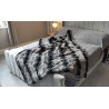 Grey Italian Wolf With Black Polar Fleece Lining - High Quality Super Deluxe Throw